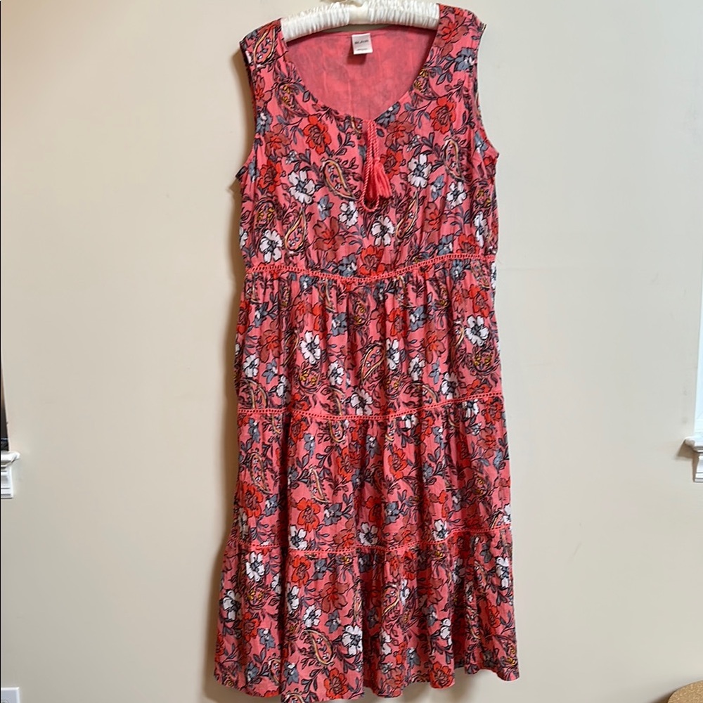 Blair Red and White Sleeveless Sundress